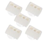 IWOWHERO 5piezas Base Valla con Clips Estabilizadores de Plástico Accesorios para Corralitos de Soporte para Puertas y Muebles de Guardería para Anclar Postes de Cerca y Estabilizar