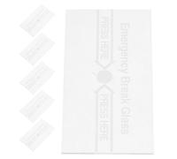 IWOWHERO 6 Cristales Protectores de Vidrio para Alarma contra Incendios, Cubierta Transparente Resistente al Calor, Reemplazo para Estación de Tiro Manual En54, Protección Fiable