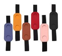 IWOWHERO 6 Fundas Elásticas de Cuero PU para Bolígrafos Cinturón Ajustable, Accesorio Práctico para Libros y Decoración Colegio en Cuadernos Color Aleatorio