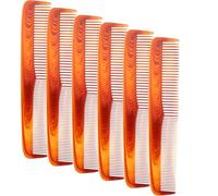 IWOWHERO 6 Peines Cabello de Hombre y Mujer Peine de Dientes Anchos Finos Color Carey Portátil para Uso Doméstico y Salón Accesorio Profesional para Peinados Aceite