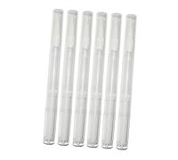 IWOWHERO 6 piezas Bolígrafos Vacíos Transparentes con Punta de Pincel Aplicadores para Aceite de Uñas Brillo Labial Aceite Esencial y Pestañas Diseño Ligero y Portátil para Manicura y