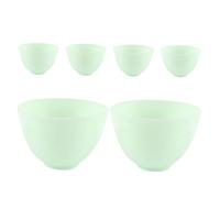 IWOWHERO 6 Piezas Cuencos de Silicona para Mascarilla Facial Medianos Recipientes Apilables de Silicona Suave para Mezcla DIY de Cuidado Facial Apto para Spa y Uso Doméstico