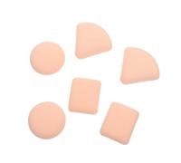 IWOWHERO 6 piezas Esponjas de Maquillaje Triángulo Redondas y Cuadradas Multifuncionales para Uso Seco y Húmedo Accesorios Cosméticos para Base Corrector y Polvos