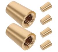 IWOWHERO 6 Piezas Patas Elevadoras de Latón Macizo para Tabla de Cortar y Bandeja, 20 MM de Altura, 6 Piezas Tornillos y Arandelas, Soporte Decorativo para Muebles, Protección