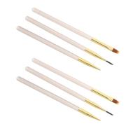 IWOWHERO 6 Piezas Pinceles para Nail Art con Punta Fina para Dibujo Detallado Kit de Herramientas para Salón de Uñas para Degradados Líneas y Pintura de Gel Uv Accesorios Profesionales para