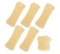 IWOWHERO 6 Piezas rizador perezoso herramientas de peinado rizado rulos para el cabello rulos hair curler modelador de cachos rizador de pelo sin rizadores de calor vellón de coral Yellow