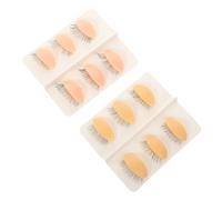 IWOWHERO 6pares Modelo De Cabeza De Silicona Reemplazable Para Párpados De Silicona Entrenador De Extensiones De Pestañas Para Extender Pestañas y