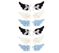 IWOWHERO 6pares Pinza Cabello Alas de Ángel Pinzas Cabello de Fiesta para Mujeres Accesorios de Actuación para Tocados de Alas Pasadores de Plumas para Fiesta Boda Cosplay o Baile