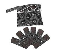 IWOWHERO 6piezas Compresas Sanitarias Reutilizables y Lavables Para Mujeres De Estampados Coloridos Absorbentes y Ecológicas Para Menstruación y Maternidad