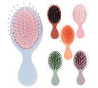 IWOWHERO 6piezas Mini Cepillos Desenredantes De Viaje Para Cabello Rizado Para Uso Seco y Húmedo