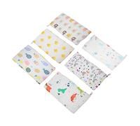 IWOWHERO 6piezas Toallas Estampadas Algodón Suaves y Agradables Piel Saliva Cuidado De Recién Nacidos Casa