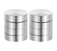 IWOWHERO 8 Piezas Adaptador Redondo de Aluminio Sólido 8 Piezas 30X3 MM M8 para Mesa de Vidrio, Discos Circulares Antideslizantes para Muebles, Accesorios Versátiles para Mesas de Té y