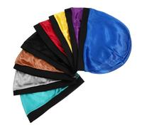 IWOWHERO 8piezas Gorro De Seda Elástico Ondulado Para Hombre Gorro De Peluca Decoración Multifuncional Color Fácil De Lavar