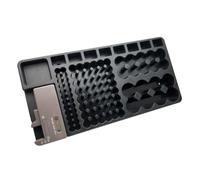 IWOWHERO 98 Unidades Organizador de Baterías con Probador Extraíble Caja de Almacenamiento para Pilas AA AAA y Botón Plástico Duradero Compartimentos Clasificados Color Negro