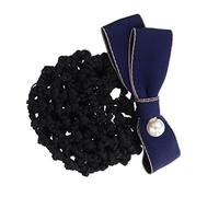 IWOWHERO Accesorio Único para El Cabello Femenino Tocado con Moño Elástico Y Lazo Redecilla de Malla para El Cabello Horquilla con Lazo Y de Satén Accesorio para El Cabello de Mujer para La Oficina