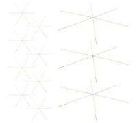 IWOWHERO Alambre de Cobre Amarillo 145 CM 30 Piezas para Manualidades DIY Copos de Nieve Alambre para Abalorios Navideños Formas Metálicas para Decoración de Fiesta Invierno