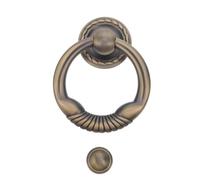 IWOWHERO Aldaba de Puerta Vintage de Aleación de Zinc Aro Clásico Grande para Entrada Herrajes Resistentes para Puertas de Seguridad y Uso Residencial Exterior