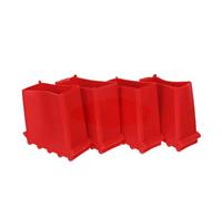 IWOWHERO Alfombrillas Antideslizantes para Pies de Escalera de Tijera, 4 Unidades Rojas, Goma Resistente 5x5x2,5 Cm, Protectores para Escaleras Plegables en Interiores y Exteriores