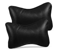 IWOWHERO Almohadas Cuello De Coche 2 Piezas Tamaño Estándar Espuma Viscoelástica Negro Soporte Cervical Ajustable Para Conductor Uso Diario Automóvil