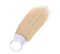 IWOWHERO Anillo de Color de Cabello Humano 30 Muestras para Prueba y Entrenamiento de Peluquería, Mechones Teñidos Reales para Carta de Colores Profesional