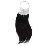 IWOWHERO Anillos de Color para Cabello Humano 30 Piezas Anillo de Pvc Blanco para Muestras de Cabello Natural Que Se Pueden Alisar y Teñir para Peluquería Profesional