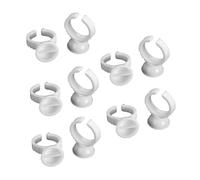 IWOWHERO Anillos Soporte Pigmento Tatuaje 100 Pcs Tamaño Pequeño Taza de Tinta Profesional para Maquillaje y Micropigmentación Desechable con Separador