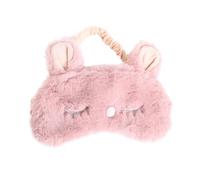 IWOWHERO Antifaz de Seda y Felpa para Dormir Diseño Conejito Rosa Cómodo y Lavable para Viajes y Descanso Casa Ayuda Bloquear Luz y Mejorar Sueño Regalo para Mujeres y Niñas