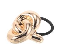IWOWHERO Bandas Elásticas De Metal Para El Cabello Con Diseño Geométrico Accesorios De Metal Para El Cabello Coletero Elástico Para Mujer Color Dorado