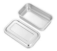 IWOWHERO Bandeja de Acero Inoxidable con Tapa para Esterilización de Instrumentos Médicos y Clínicos, Resistente y Fácil de Usar en Procedimientos Quirúrgicos