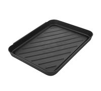 IWOWHERO Bandeja de Plástico Negra para Zapatos y Botas Bandeja de Almacenamiento Multiusos para Entrada y Maletero para Organización del Hogar y Artículos Diversos Tamaño Mediano