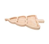 IWOWHERO Bandeja para Snacks Forma de Árbol de Navidad Plato para Fiestas Tabla de Bambú para Quesos y Aperitivos para Sushi y Secos Reutilizable para Celebraciones Festivas