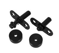 IWOWHERO Bisagra Pivotante Resorte Negra para Mamparas Plegables, Eje Giratorio Ajustable para Divisores de Ambiente, Herraje Metálico Resistente para Puertas Mosquiteras, Uso Industrial