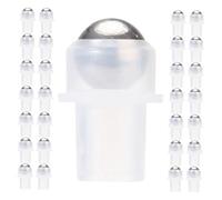 IWOWHERO Bolas de Rodillo para Botellas Roll-on Transparentes 30 Piezas Pe 16 Dientes para Aceites Esenciales Perfumes Labiales Portátiles Uso Diario Viaje