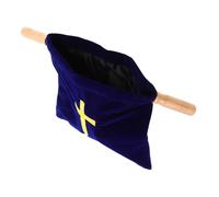 IWOWHERO Bolsa de Ofrenda Cruzada Bordada para Iglesia con Gran Capacidad y Diseño de Cruz, Adecuado para Favores en Fiestas y Ceremonias Religiosas
