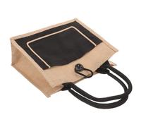 IWOWHERO Bolsa de Yute Grande Reutilizable para Compras Bolsa de Arpillera Resistente con Gran Capacidad Ligera y Portátil para Picnic Playa y Viaje Multiuso para Mujer