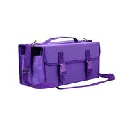 IWOWHERO Bolsa para Bolígrafo Mark Caracteres Artificial con Cremallera para Uso Diario con Correa Hombro Morada para Guardar Marcadores