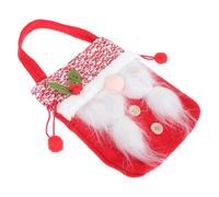 IWOWHERO Bolsa Pequeña de Navidad Roja para Dulces y Regalos Bolsa Delicada para Embalaje Festivo Diseño Navideño para Fiestas Material Seguro y Liviano Adecuado para Decoración