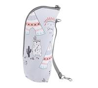 IWOWHERO Bolsa Térmica para Biberones Portátil para Bebés, Bolsa Aislante para Botella de Leche, Asa Resistente, Adecuado para Viajes y Cochecitos, Mantiene Calor 4-6 Horas, Color Neutro,