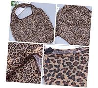 IWOWHERO Bolsas Compra Plegables de Tela Estampada 2 Piezas, Bolsa Ecológica Reutilizable Asas Resistentes, para Almacenamiento y Supermercado, Diseño de Leopardo, Prácticas y Lavables