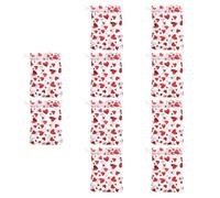 IWOWHERO Bolsas de Organza Rojas Cordón en Forma de Corazón 10X15 CM 50 Unidades para Regalos de Boda Fiesta y Dulces Bolsas Reutilizables para Embalaje y Decoración