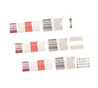 IWOWHERO Bolsitas de Regalo Navideñas con Cordón y Etiquetas de Madera Bolsas Reutilizables para Fiestas y Dulces Bolsas de Empaque para Calendario de Adviento y Detalles de Navidad