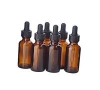 IWOWHERO Botellas de Vidrio Ámbar Reutilizables 30 Ml con Gotero 5 Piezas para Aceites Esenciales Aromaterapia y Perfumes Uso Diario Viaje