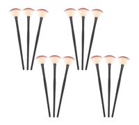 IWOWHERO Brocha para Mascarilla Facial Abanico 12 Piezas Pequeña Color Negro para Cuidado Piel y Maquillaje Herramienta de Belleza Facial Reutilizable para Uso Doméstico y Salones de