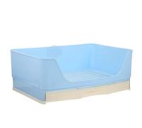 IWOWHERO Caja de Arena para Conejos Práctica y Resistente al Desgaste, Base Filtrante y Diseño a Prueba de Fugas, Adecuado para Conejos y Chinchillas en Jardines