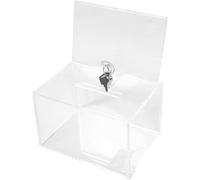 IWOWHERO Caja de Buzón de Pared Acrílico Transparente con Cerradura y Llave Urna para Votos Donaciones y Sugerencias Fácil Instalación Resistente y Elegante para Oficina y Organización