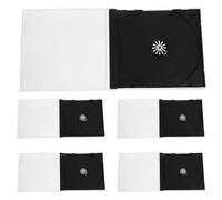 IWOWHERO Caja de CD y DVD Rígida Transparente Negra, 5 Unidades, Material Plástico Duro, Estuche para Guardar Discos Compacto y Portátil, Organizador para Almacenamiento en Hogar y Viajes