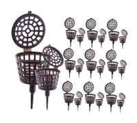 IWOWHERO Caja de Fertilización para Bonsái de Plástico Tapa 20 Unidades 10 Tamaños Pequeños y 10 Grandes Cesta de Fertilizante para Plantas de Interior y Exterior Contenedor