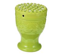 IWOWHERO Caja de Moxibustión de Cerámica Verde Portátil y Ligera para Terapia de Acupuntura Taza Doble Aislamiento y Masaje Facial