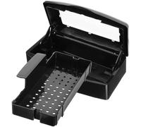 IWOWHERO Caja esterilización uñas y belleza bandeja organizadora tapa protectora para herramientas de uñas uso profesional y doméstico 8.85x4.92x2.55 in