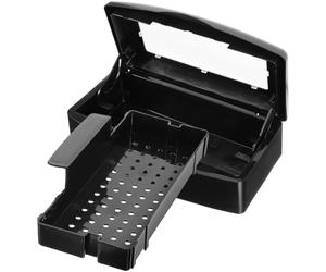 IWOWHERO Caja esterilización uñas y belleza bandeja organizadora tapa protectora para herramientas de uñas uso profesional y doméstico 8.85x4.92x2.55 in